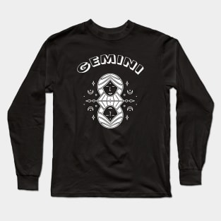 Gemini Zodiac Sign Long Sleeve T-Shirt